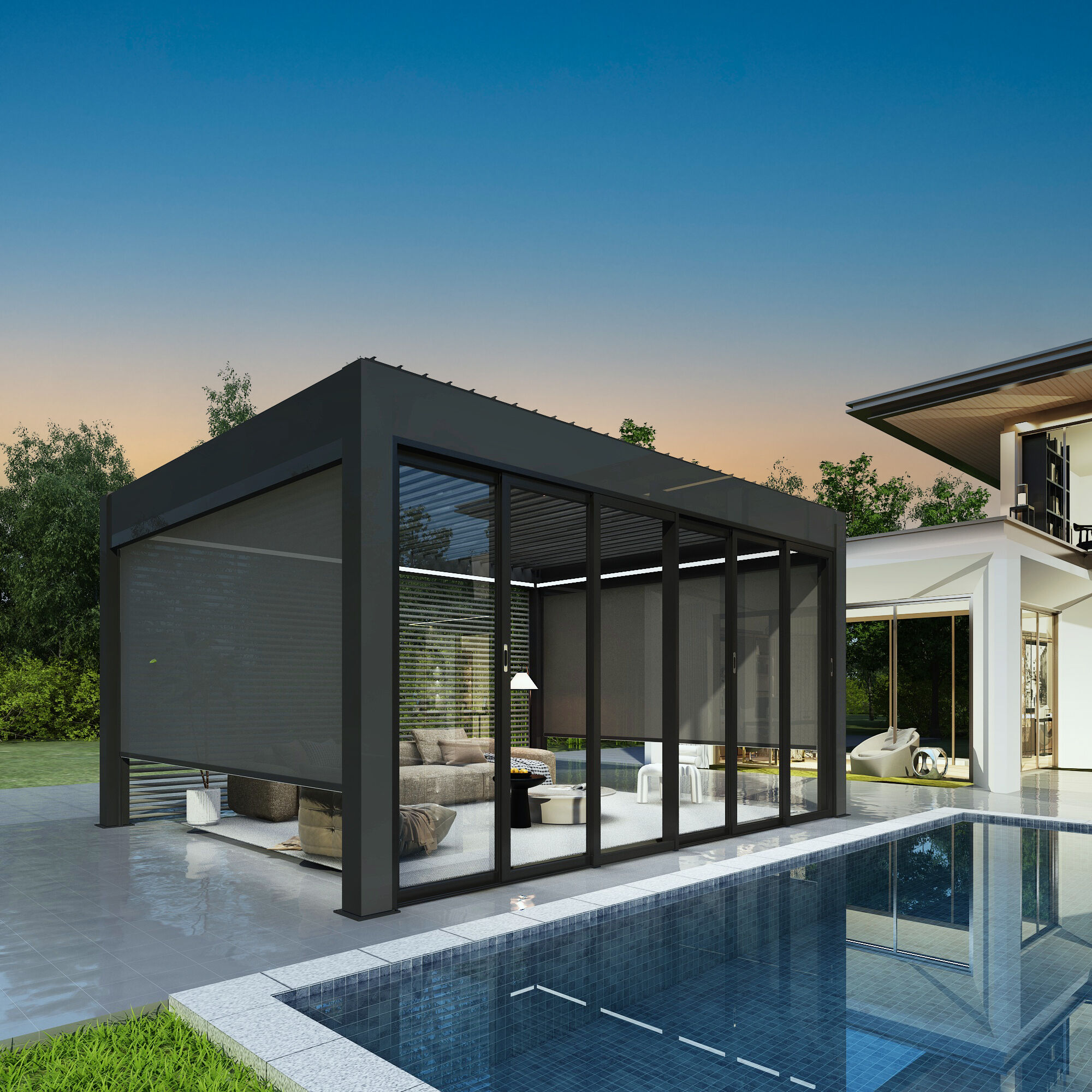 Buitenplaats aluminium pergola