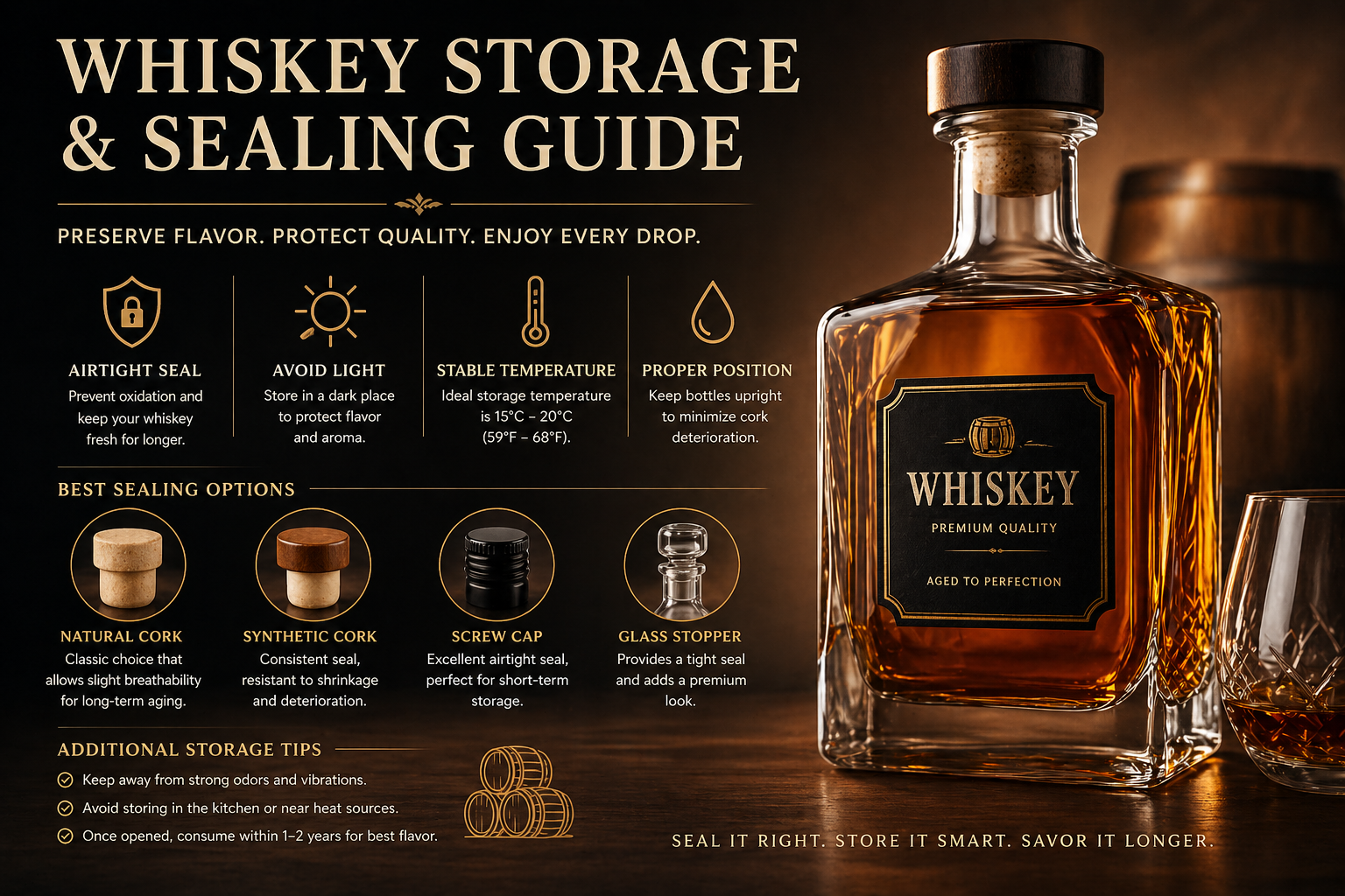 Super Flint Glass Whiskey Bottles: Best Storage Solution for Preserving Whiskey Flavor & Quality