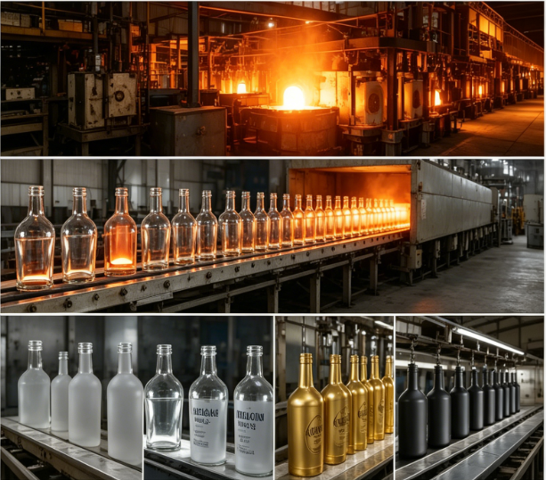 Premium Spirits Glass Bottle Manufacturing Process | Glorious Glassware Factory