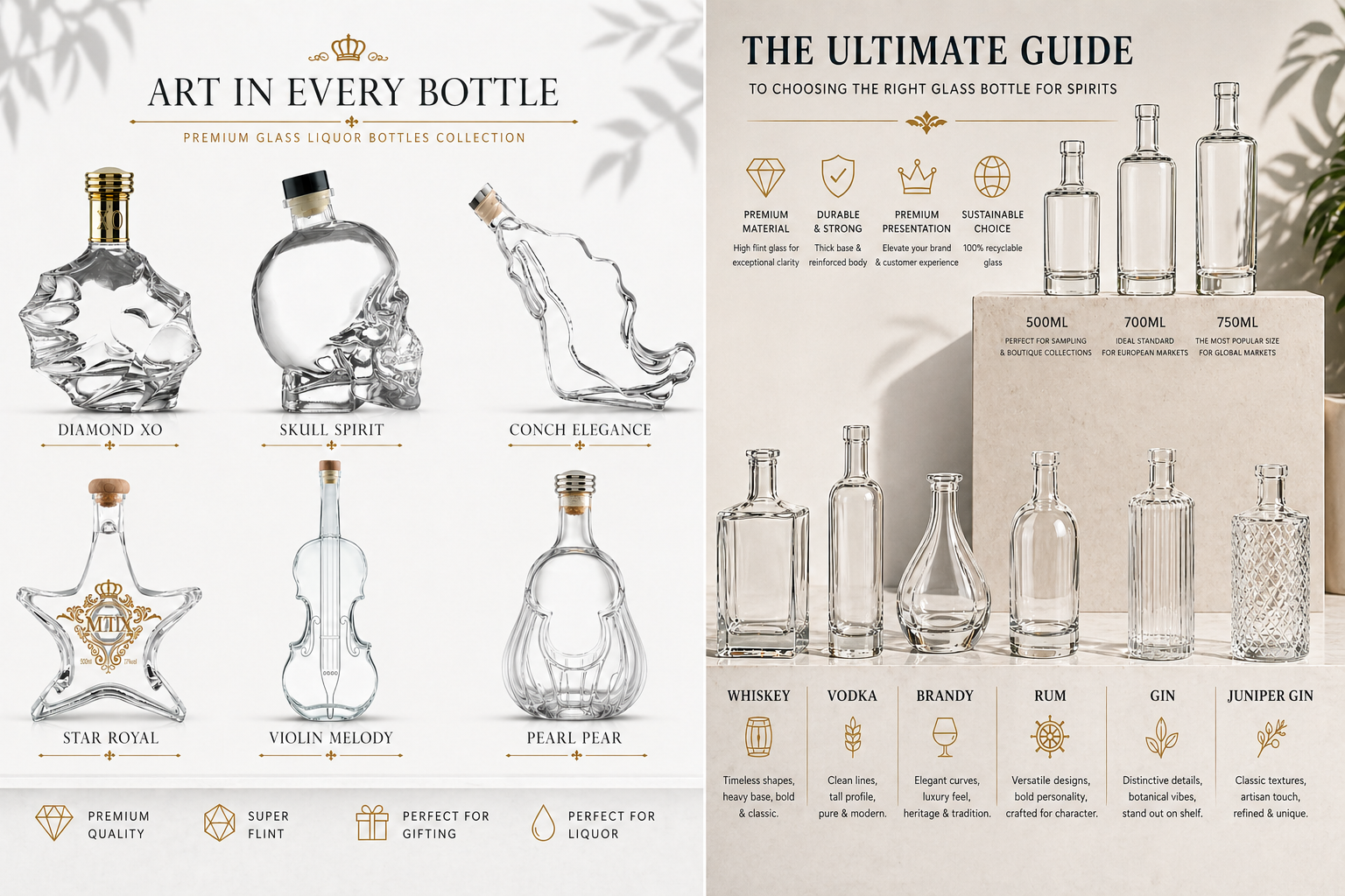 Glorious Glassware | Premium Custom Glass Bottle Manufacturer for Spirits Packaging