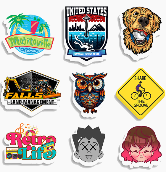 Custom Adhesive Stickers CMYK Color Vinyl Coated Paper Hologram Waterproof Die Cut Sticker for Candle Craft Packaging