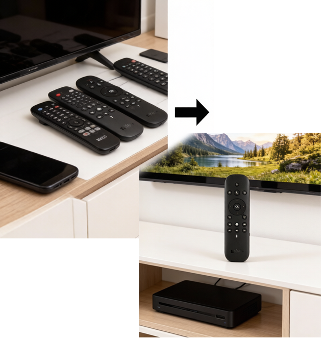 UWB pointing remote control technology is being used in a projector for the first time, revolutionizing the large-screen interactive experience.