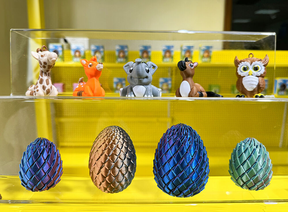 3Dプリント式動物＆ドラゴンエッグ｜回転式センサリーフィデットトイ