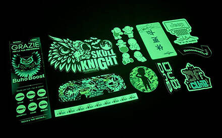 Glow in dark vinyl sticker