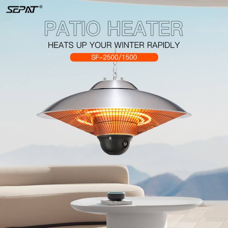 2500W 1500W Portabler Remote Control Heating Carbon Fiber Outdoor & indoor use With Stand IP44