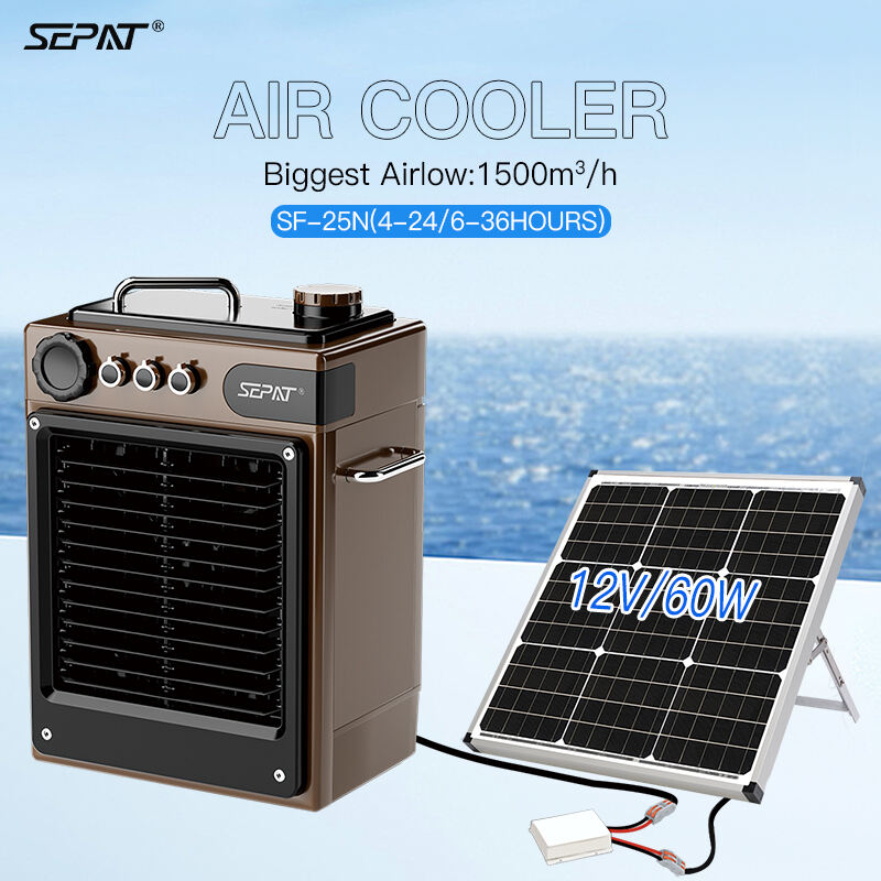 WEIYE SEPAT SF-25N Portable Lithium Battery Solar Air Fan DC Smart air Cooler