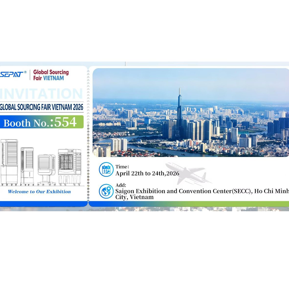 🔥 Global Sourcing Fair Vietnam 2026: SEPAT at Booth 554 – Your Cooling Solution Hub Awaits!