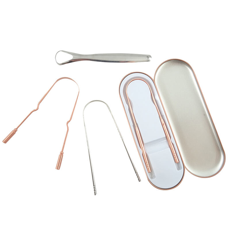 Natural Antibacterial Copper Tongue Cleaner Pure Copper Tongue Scraper Zero Waste Oral Care Tool