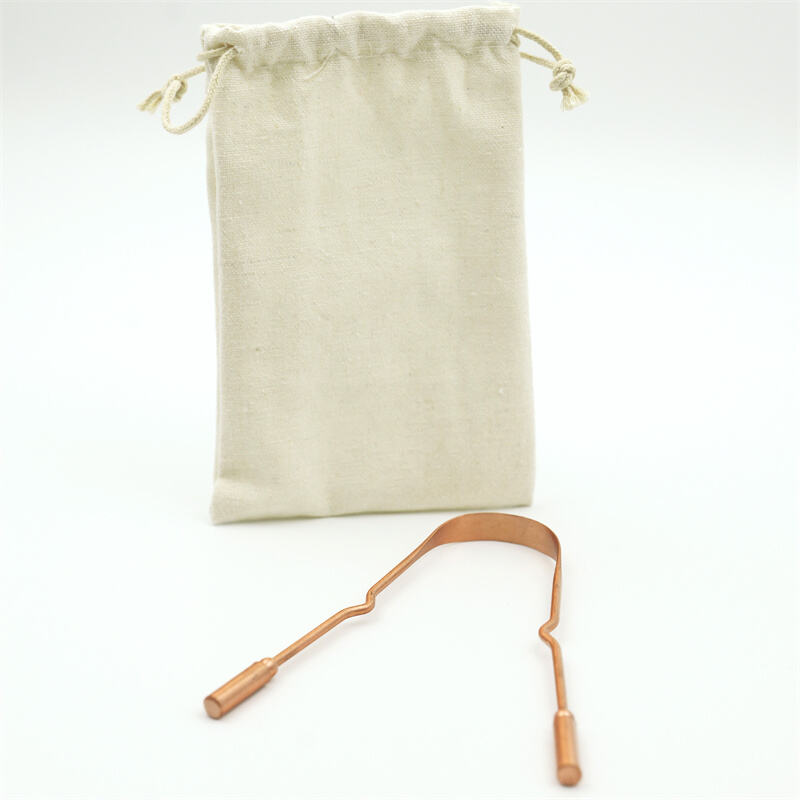 Natural Antibacterial Copper Tongue Cleaner Pure Copper Tongue Scraper Zero Waste Oral Care Tool