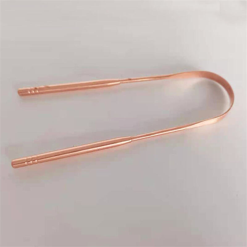 Natural Antibacterial Copper Tongue Cleaner Pure Copper Tongue Scraper Zero Waste Oral Care Tool