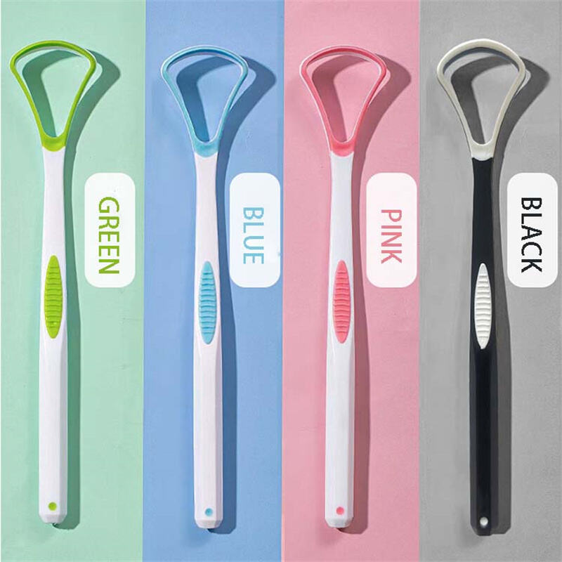 Disposable Plastic Tongue Scraper Wholesale Custom Packaging Plastic Tongue Scraper Disposable Oral Hygiene Tool Bulk Supply