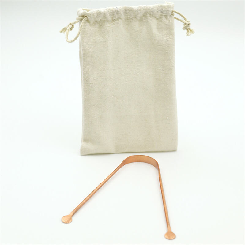 Natural Antibacterial Copper Tongue Cleaner Pure Copper Tongue Scraper Zero Waste Oral Care Tool