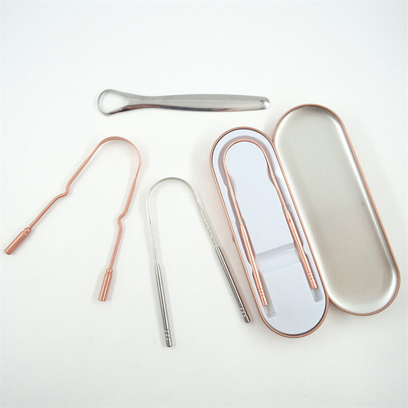 Natural Antibacterial Copper Tongue Cleaner Pure Copper Tongue Scraper Zero Waste Oral Care Tool