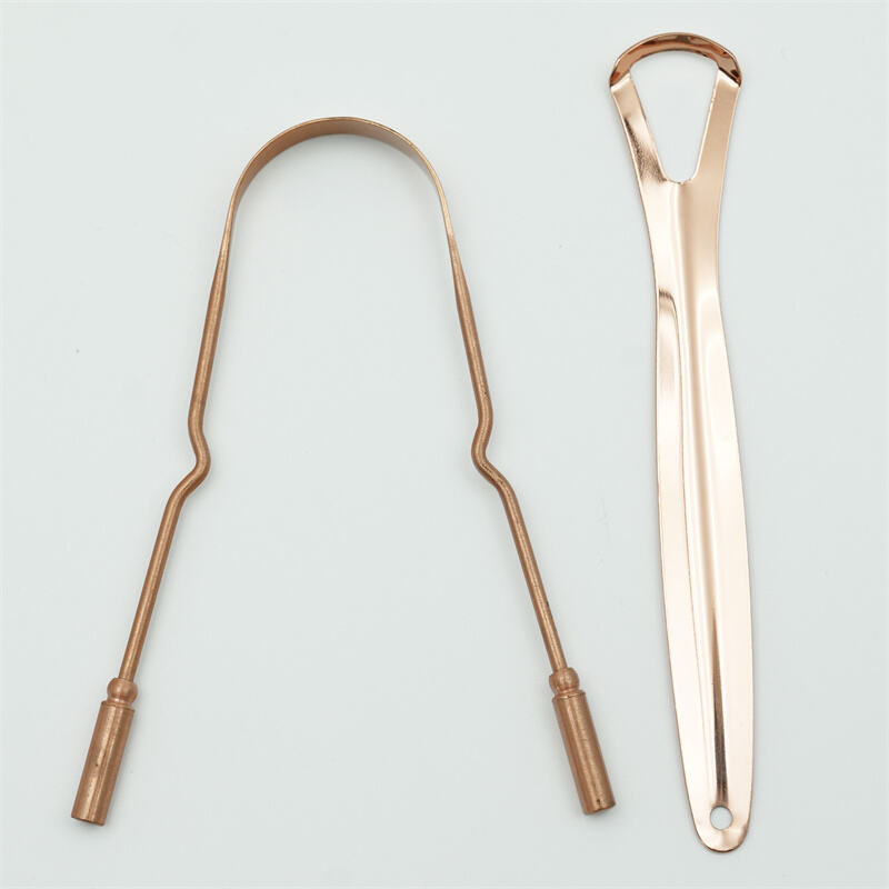 Natural Antibacterial Copper Tongue Cleaner Pure Copper Tongue Scraper Zero Waste Oral Care Tool