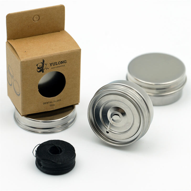 Glass bottle stainless steel bottle bamboo tube dental floss silk bamboo charcoal corn floss container eco dental floss bottle container
