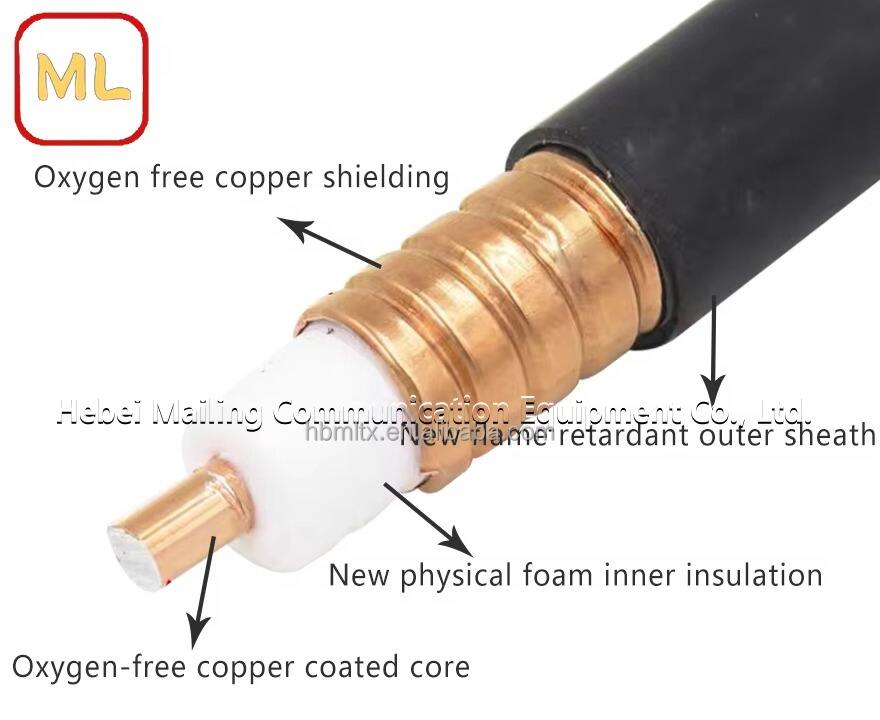 High Quality 1/2 3/4 7/8 Coaxial Cable Brand New Communication Equipment 5G Feeder Cable Coaxial Cable KC97 manufacture