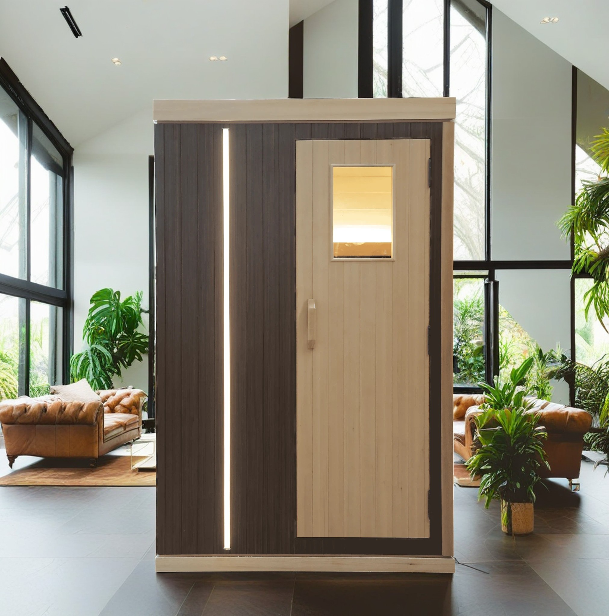 New Material Hemlock Low Emf Infrared Sauna Dry Sauna Room Home Sauna