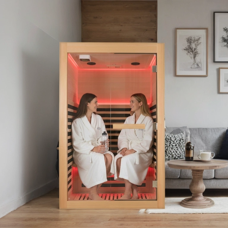 2025 Infrared Heater Far Infra Red Low EMF Home 2 Person Wood Indoor Dry Sauna