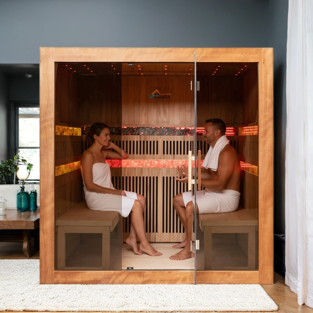 African Red Sandalwood Factory Direct Sauna Room Infrared Sauna Room for Meditation or Yoga