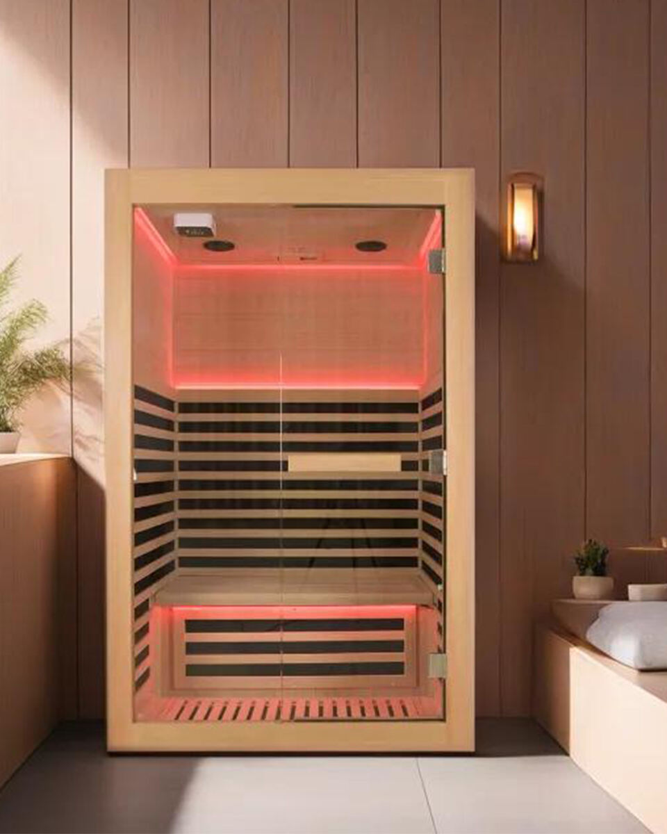 Vhealth Factory Direct Low EMF Carbon Heating Panel Sauna Room for 2 Person