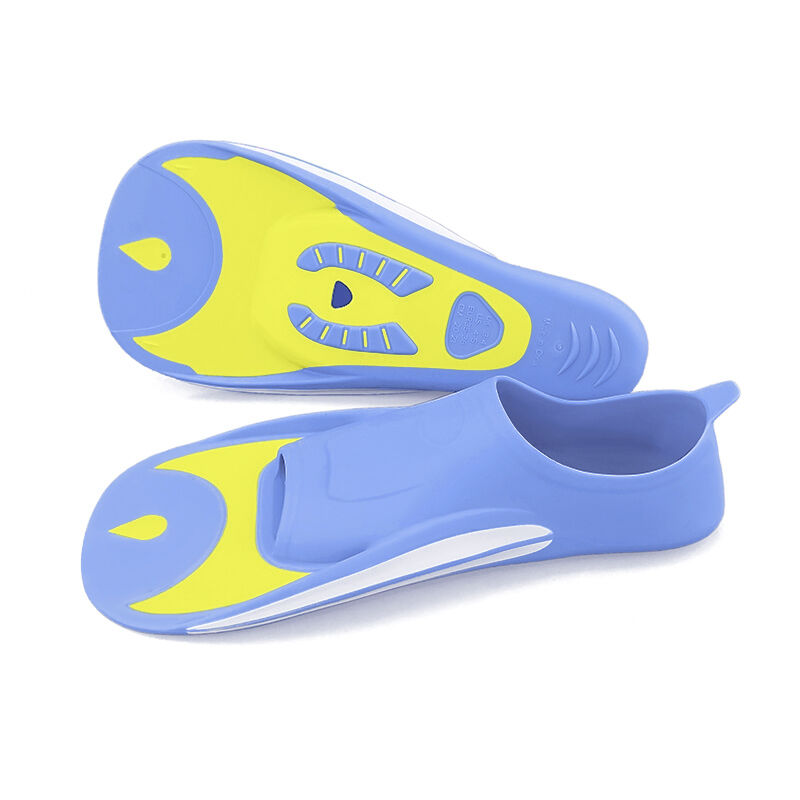 Triple Colour-Block Short Swim Fins - Silicone Snorkeling & Diving Flippers