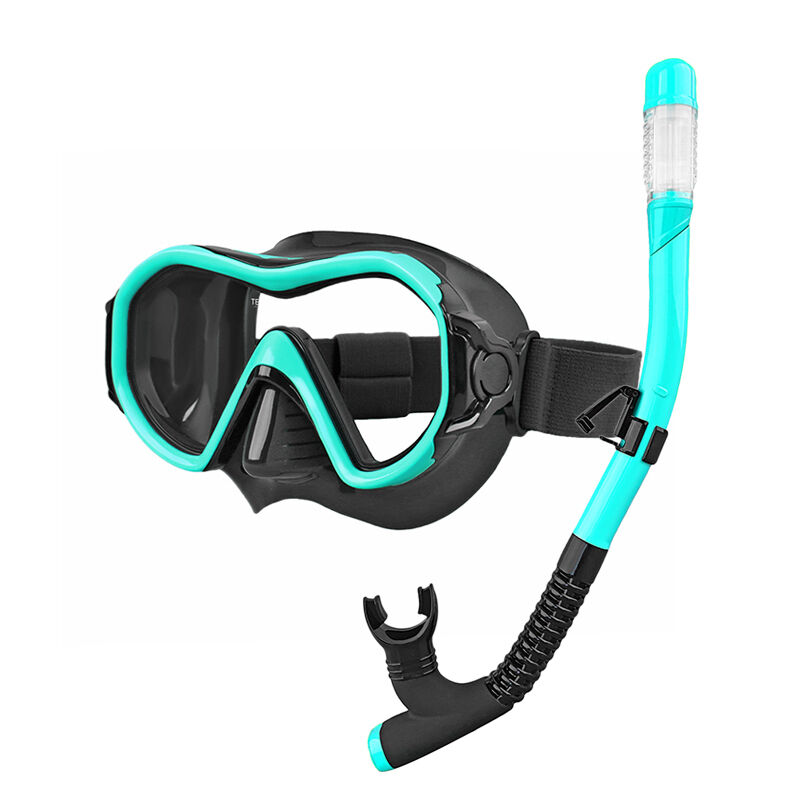 Professional Freediving Goggles Snorkel Gear 4mm Lens Silicone Low Volume Diving Mask and Snorkel Set