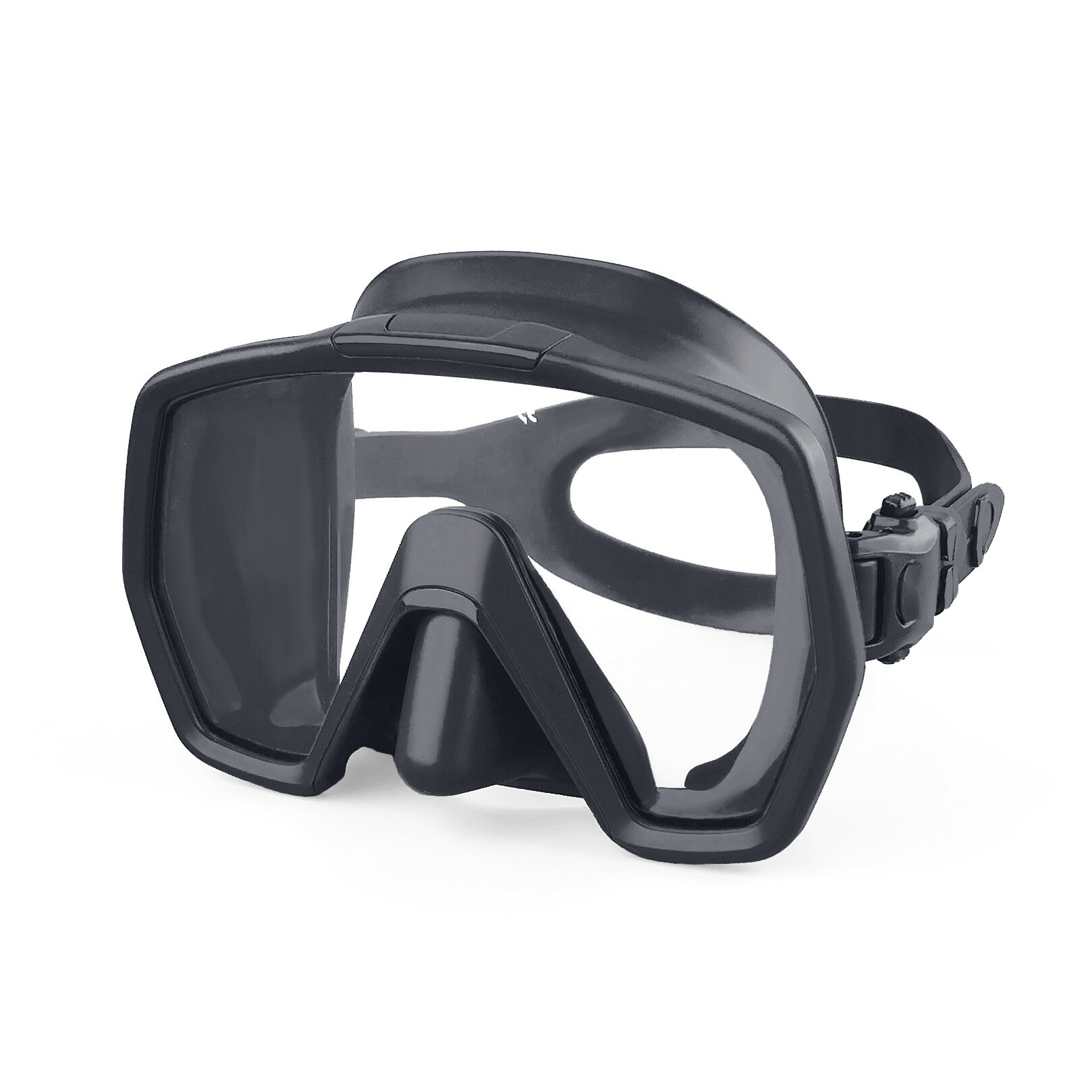 Adult Frameless Half Face Diving Mask – Pure Liquid Silicone