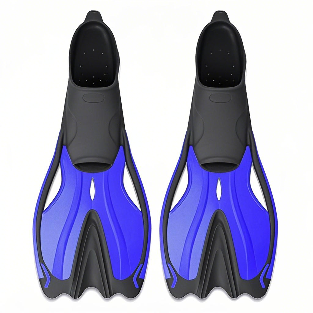 Full Foot Long Blade Fins - TPR Soft Rubber