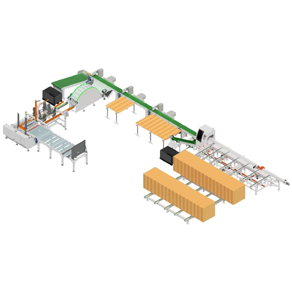 SF6060S+SF8010 Macchina Tagliatrice a Alta Velocità per il Lavoro del Legno per la Realizzazione di Pallet in Legno