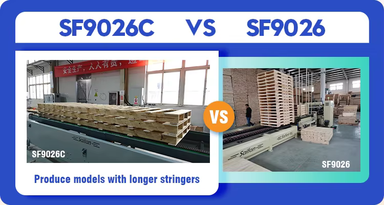 New Arrival  SF9020C Pneumatic 3800mm Stringer Wooden Pallet  Nailing Machine with Rotary Station Wood Pallet Making Machine supplier