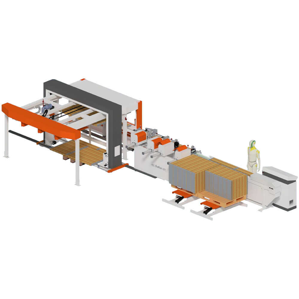 Machine d'assemblage SF4070 pour la fabrication de colliers de palettes en bois de différentes tailles.
