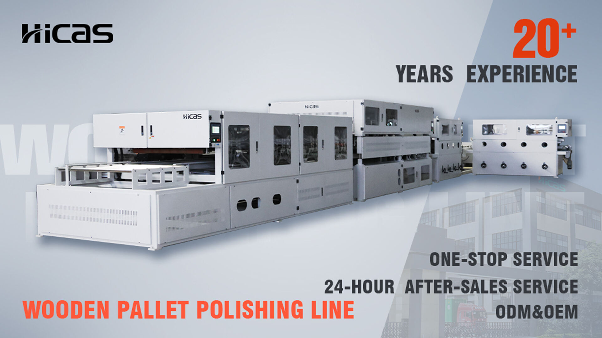 Hicas 6 Side Wooden Pallet Polishing Line