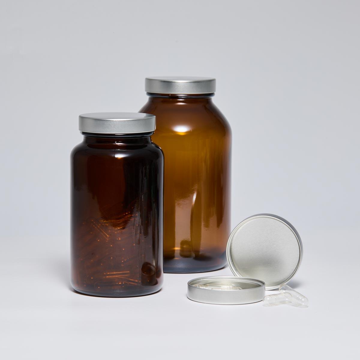 tapó Unishell platejat 53/400 per a ampolles de vidre farmacèutiques - tancament metàl·lic de foli d'estany de 53 mm