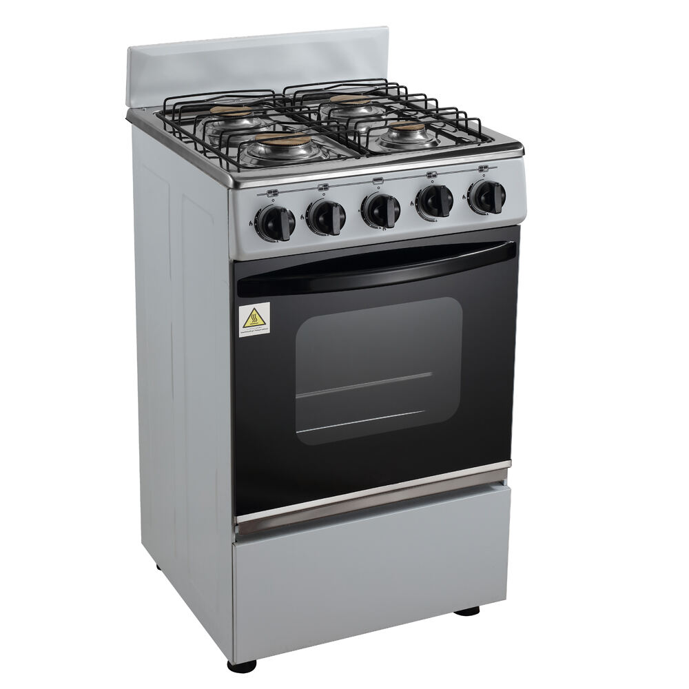 FS-25 فرن حر طولي بعرض 50 سم موقد غاز مع فرن، لون أبيض، نطاق مطبخ