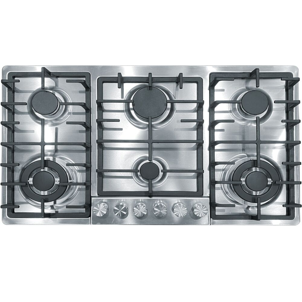 GS6S21 High Level 86CM Gas Stove Stainless Steel 6 Burners Gas Hobs Household used  