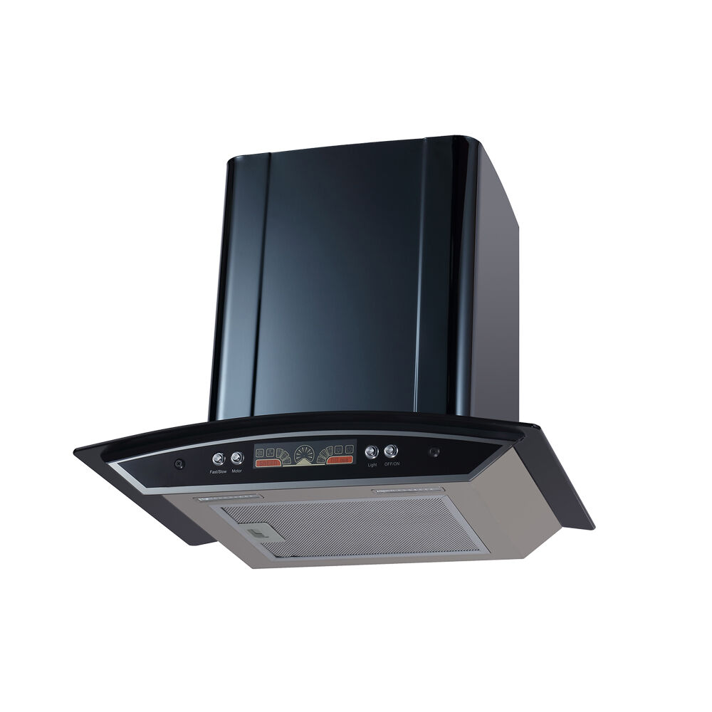 RSD23 घरेलू रेंज हुड 60सेमी काले रंग का कॉपर मोटर किचन हुड कुकर