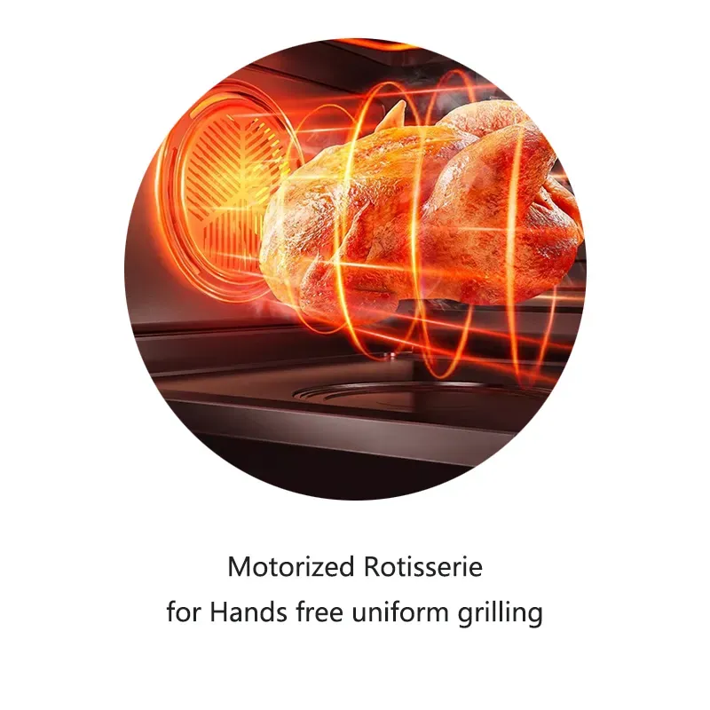 60cm gas burner with oven black color gas range-3