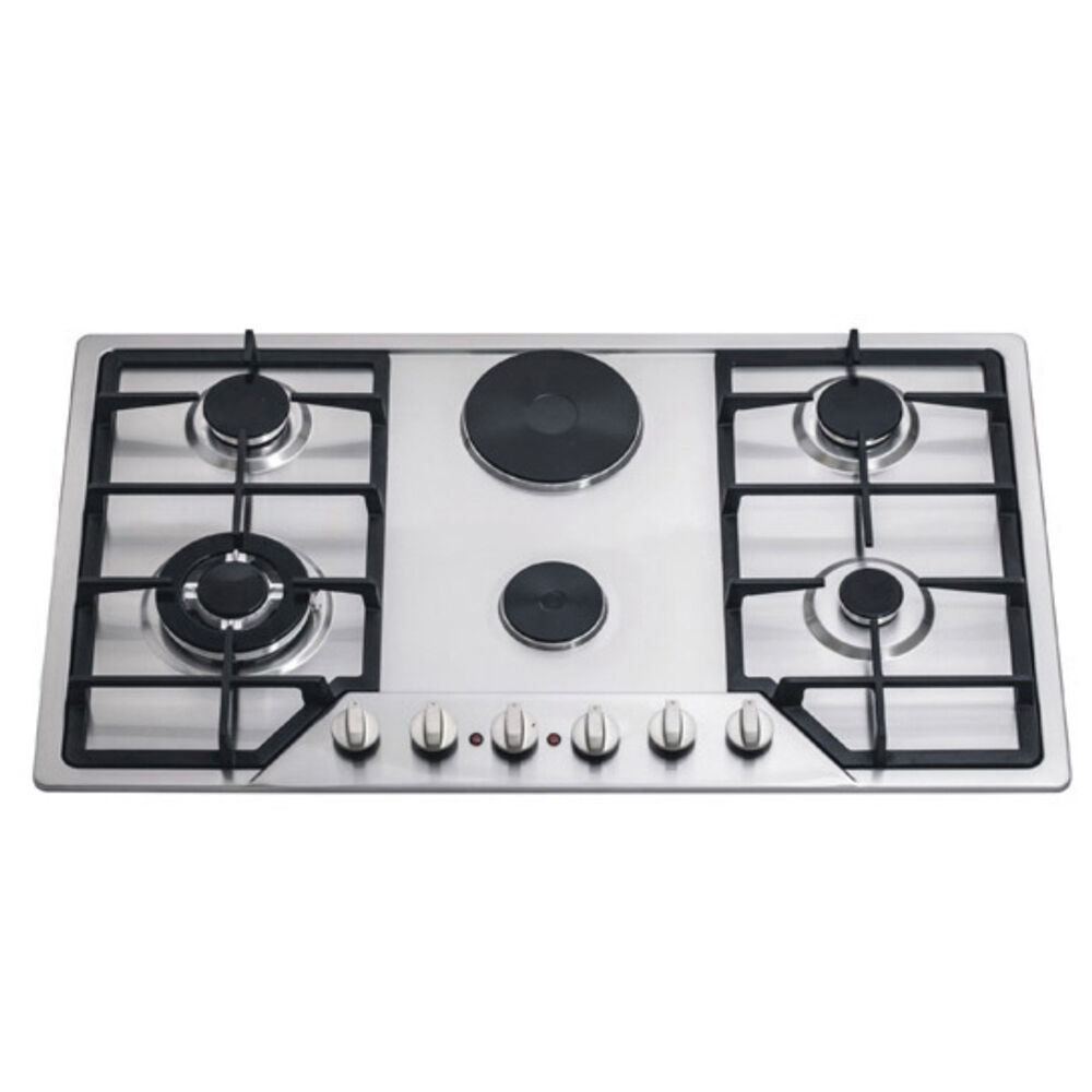 GS6S01-A Hot sales 86CM Gas Cooker Stainless Steel 6 Burners Gas Electric Hobs Household used  