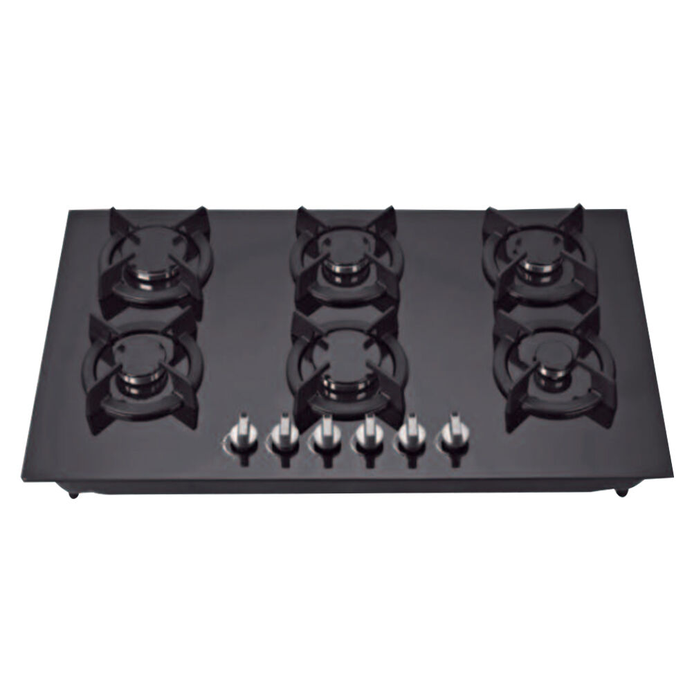 GS6G01 Tempered Glass Built in Gas Hob 6 Burners Gas Stove For selling