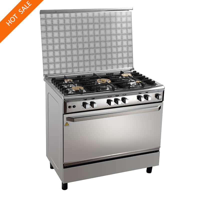 Kitchen Appliances 90CM Standing Gas Oven Stoves 4 Burner Gas Hobs Oven with Tempered Glass