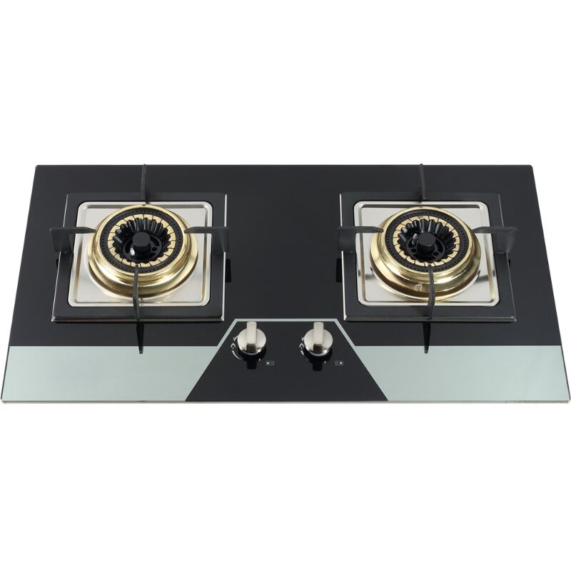 GS2G26 Hot Selling 2 Burner Mirror Glass Gas Hob Electronic Ignition Class Built-in Gas Stove