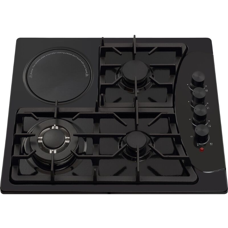 GS4G35 Factory Price Built In 3 Gas 1 Electric Hobs 60CM Enamel Gas Cooktops Metal Knob