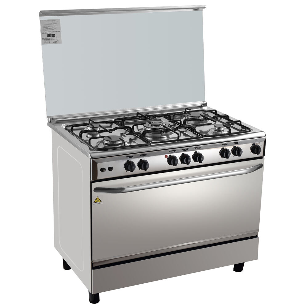 ماصة غاز طراز FS-38 ماستر كلاسيك، طباخ أصفر، فرن غاز حر