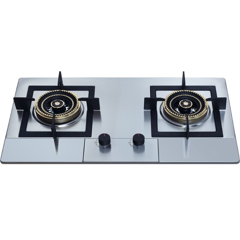 GS2S21 Wholesale Built in 2 Burner Gas Stove 75CM Cast Iron Pan Support Gas Hobs Household used