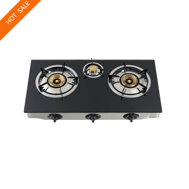 2024 new design tempered glass table gas hob 3 burner cooker 2 double burner 3 burner stove