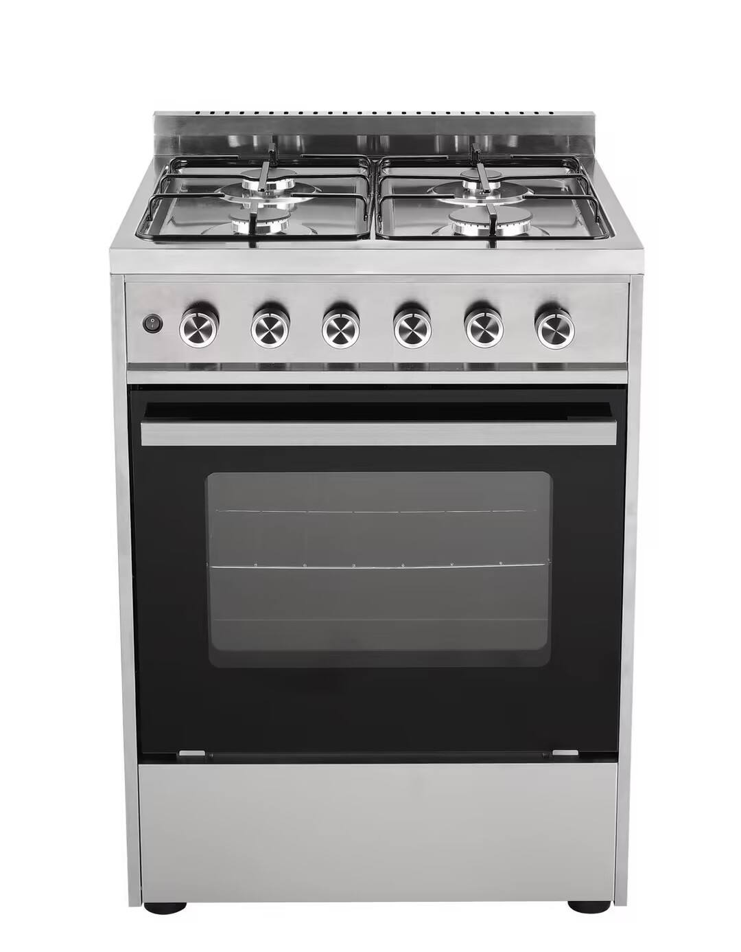 FS-43 Free Standing 60cm Gas Burner with Oven Stainless Steel Kitchen Range