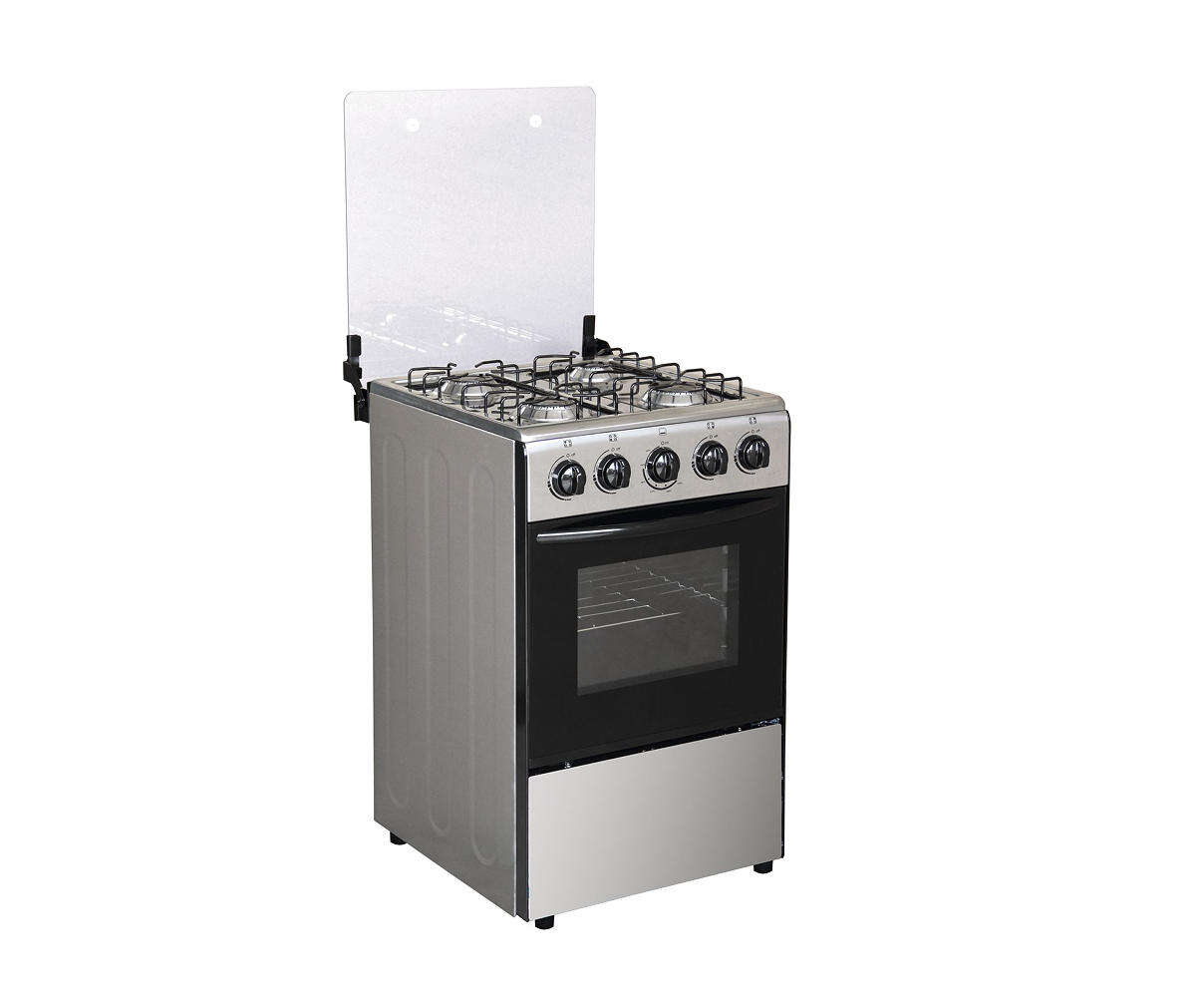 FS60-15 فرن حر طولي بحجم 24 بوصة موقد غاز مع فرن، نطاق مطبخ من الفولاذ المقاوم للصدأ