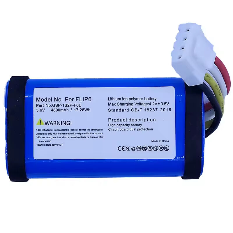 Long-cycle 3.7v 4800mAh Lithium Battery  for JBL Flip 6 Bluetooth Speaker