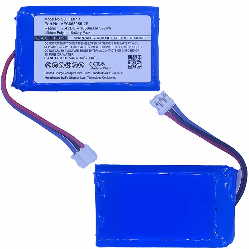 Wholesale Price 7.4v 1000mAh Lithium Battery Replacement for JBL Flip1 Bluetooth Speaker