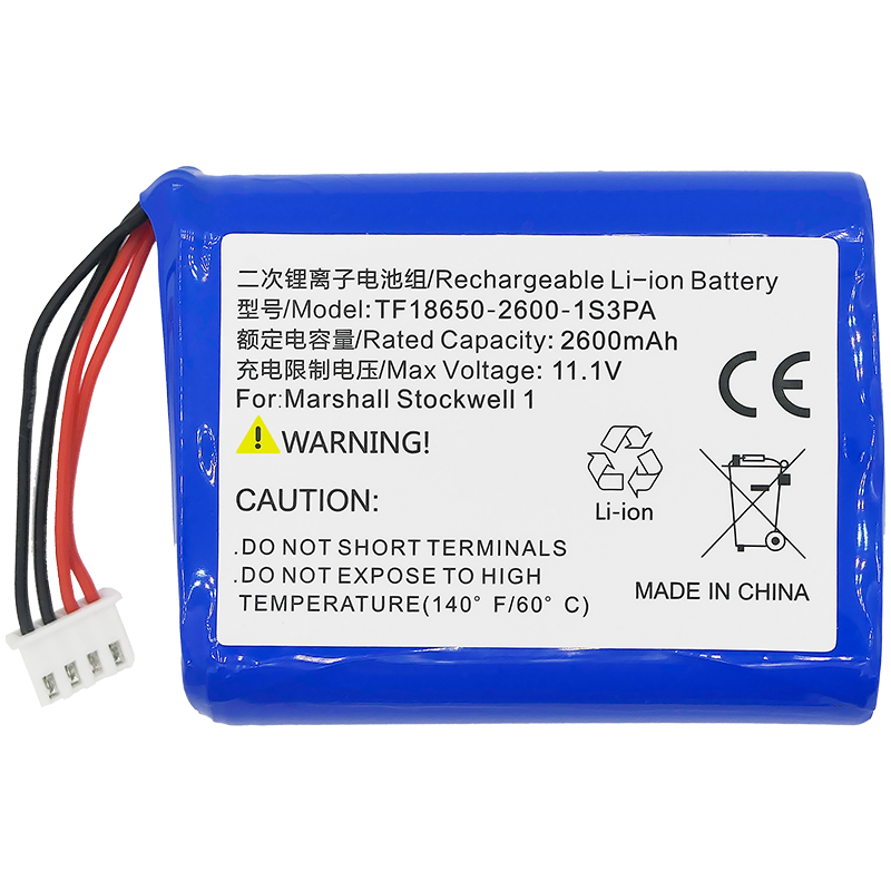 High-Sensitivity 11.1v 2600mAh Lithium Batteries Replacement for Marshall Stockwell 1 Wireless Audio 
